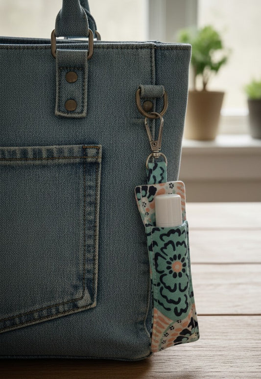 Floral Keychain Lip Balm Holder - Never Lose Your Chapstick Again!