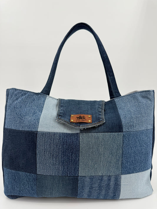 The Indigo Patchwork Tote