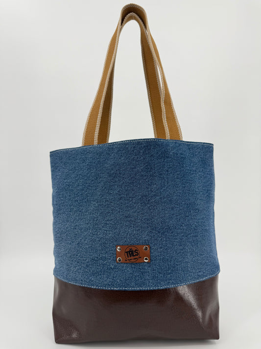 The Two-Tone Denim Tote