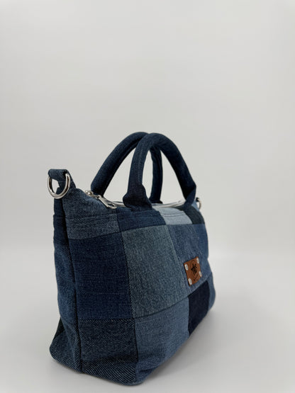 The Patchwork Denim Satchel