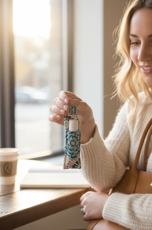 Floral Keychain Lip Balm Holder - Never Lose Your Chapstick Again!