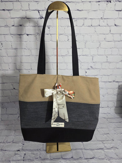 The Classic Tri-Color Canvas Tote
