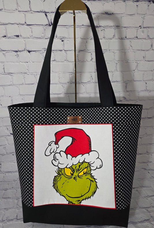 Grinch-Inspired Christmas Cheer Tote Bag