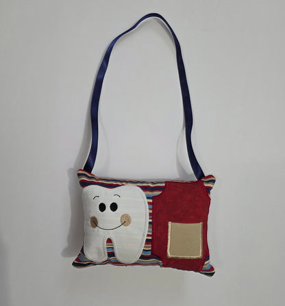 Happy Tooth Stripes Tooth Fairy Pillow