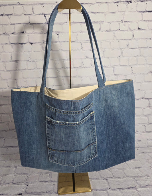 The Upcycled Denim Pocket Tote