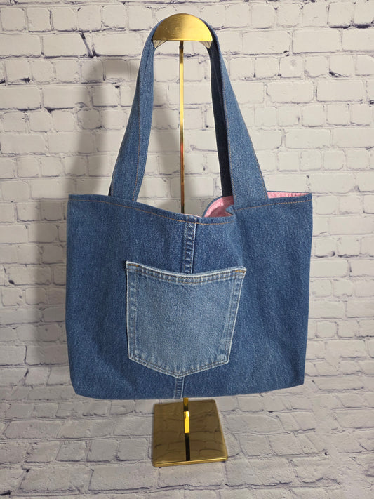 Upcycled Denim Tote Bag