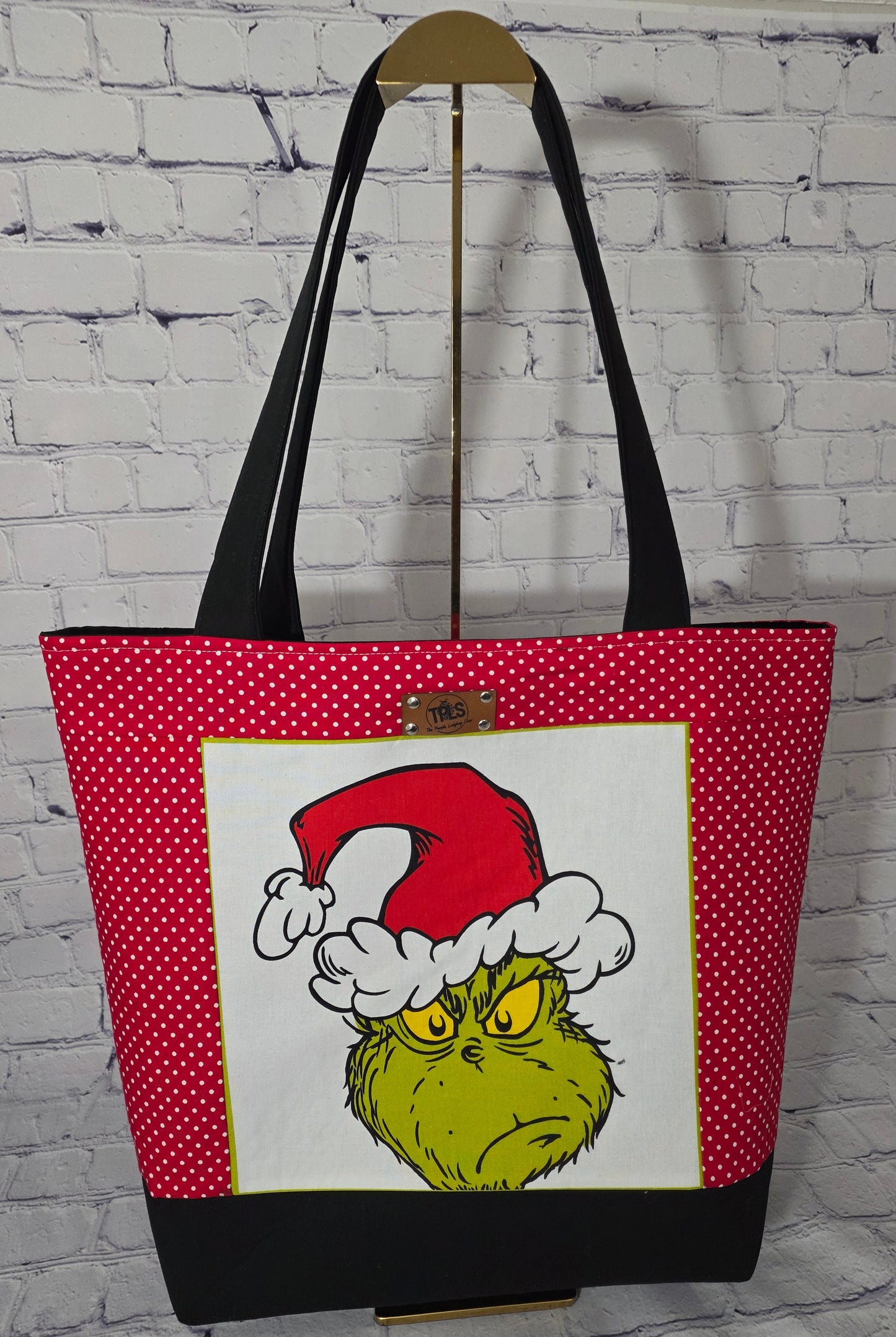 The Grinch "How the Grinch Stole Christmas" Holiday Tote Bag - Festive Red & Black